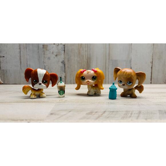 Vintage Littlest Pet Shop LPS Poodle Spaniel Dog Lot Pink Magnet - Picture 1 of 3